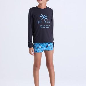 Conjunto Moda Praia Uv50+ Masculino Preto