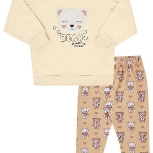 Conjunto Moletinho Menina Bege