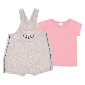 Conjunto Moletinho Menina Cinza