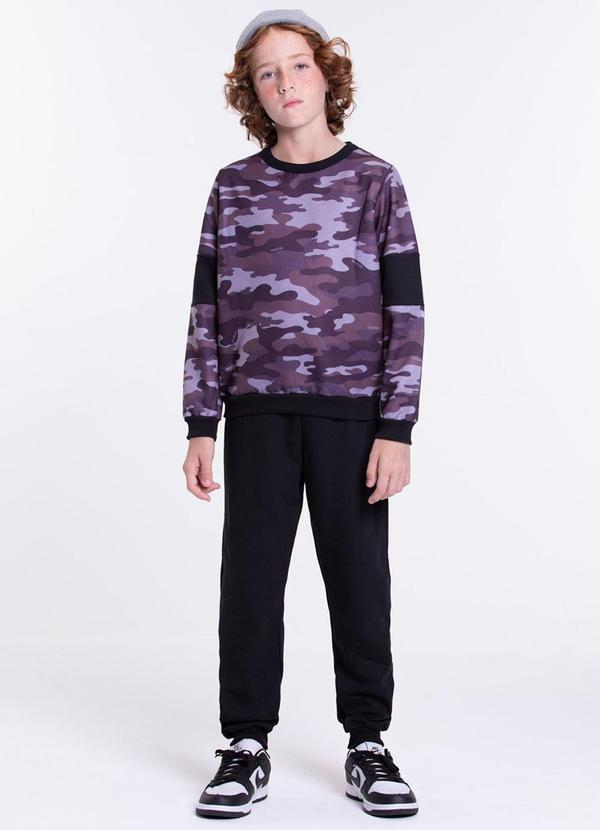 Conjunto Moletom Infantil Masculino Preto