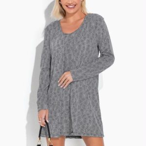 Conjunto Poá Preto com Vestido e Casaco