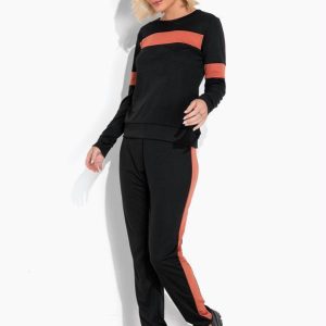 Conjunto Preto e Marrom com Blusa e Calça