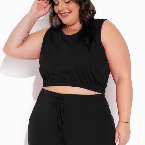 Conjunto Preto em Malha