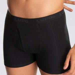 Cueca Boxer Lupo com Abertura 660-002 999-Preta