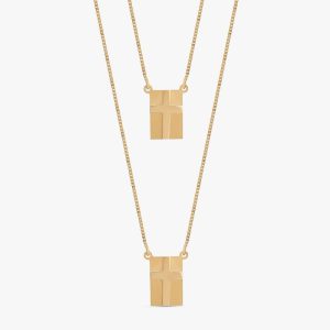 Escapulário Cruz em Ouro Amarelo 18k