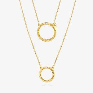 Escapulário Salmos com Diamante em Ouro Amarelo 18k