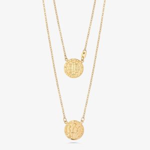 Escapulário São Bento em Ouro Amarelo 18k
