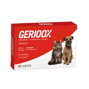 Gerioox Antioxidante Condroprotetor e ômega 3 para Cães e Gatos - 30 comprimidos