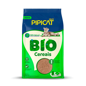 Granulado Sanitário para Gatos Pipicat Bio Cereais - 2,2 kg