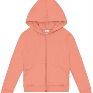 Jaqueta Básica Infantil Menina em Moletom Rosa