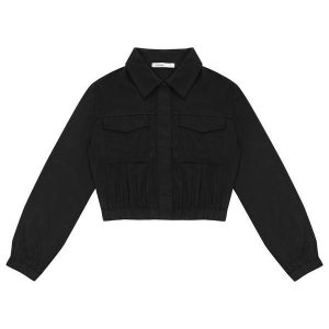 Jaqueta Feminino em Viscose Dobby Preto