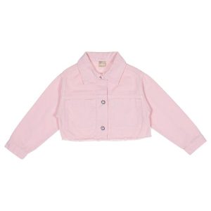 Jaqueta Infantil Menina Sarja Rosa
