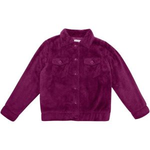 Jaqueta Juvenil Feminina com Pelo Roxo