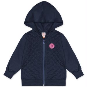 Jaqueta com Capuz Infantil Menina Azul