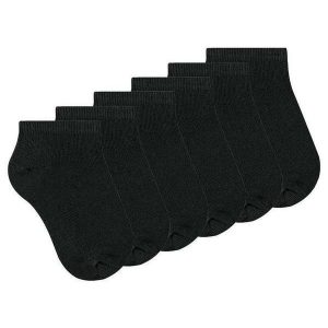 Kit 6 pares de Meias Infantis Cano Curto Selene 2070-273 Preto