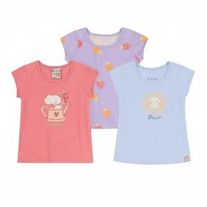 Kit Bebê Menina com 3 Blusas Sortidas