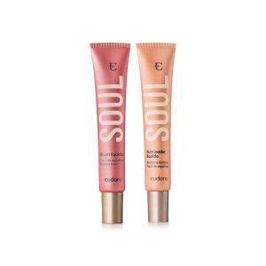 Kit Blush Líquido Soul Rosa Coradinho + Iluminador Líquido