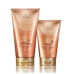 Kit Bronze Splendor Protetor Solar Facial FPS 50 + Corporal FPS 30