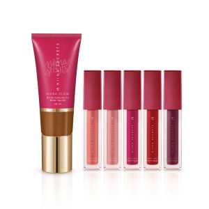 Kit Niina Secrets: Batons Skinny Matte + Base Cor 80