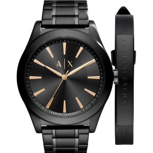 Kit Relógio Armani Exchange Masculino Com Pulseira AX7102B1KJ08P1PX