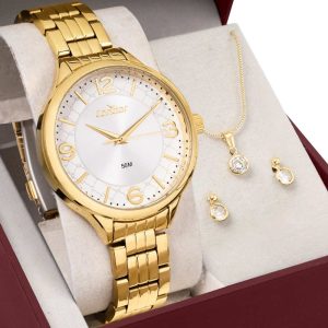 Kit Relógio Condor Feminino com Colar e Brinco CO2035NCO/K4K