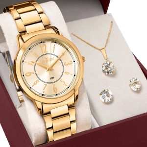 Kit Relógio Condor Feminino com Colar e brinco CO2035MZU/K4X