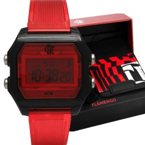 Kit Relógio Flamengo Masculino com Porta Cartões FLA05623A/K8R