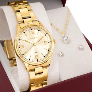 Kit Relógio Lince Feminino com Colar e Brincos LRGM026L32KBQEC2KX