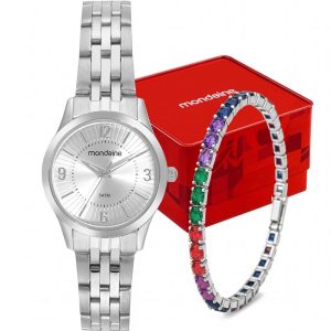 Kit Relógio Mondaine Feminino Com Pulseira 32728L0MVNE2K1