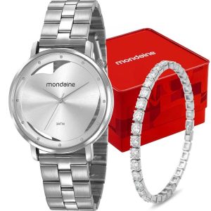 Kit Relógio Mondaine Feminino com Colar 53748L0MKNE3K1