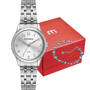 Kit Relógio Mondaine Feminino com Pulseira 32608L0MKNE2K4