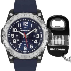 Kit Relógio Mormaii Masculino com Chaveiro Multiuso MO2035LZ/K8A