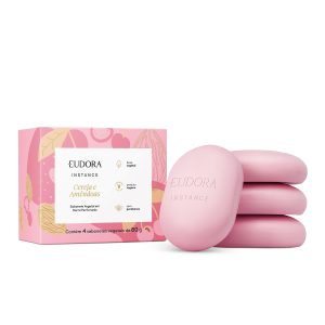 Kit Sabonetes em Barra Vegetal Perfumado Instance Cereja e Amêndoas 4x80g