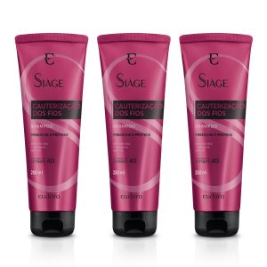 Kit Siàge Cauterização dos Fios Shampoo 3 Unidades