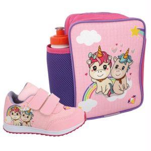 Kit Tênis Infantil Rosa + Mochila + Squezze
