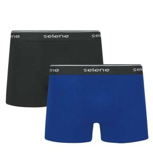 Kit com 2 Cuecas Boxer Selene 11450-001 993-Preto-Royal