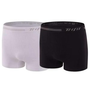 Kit com 2 Cuecas Boxer Trifil Ce 0277 0007-Branco/Preto