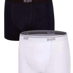 Kit com 2 Cuecas Boxer Trifil Qe 5326 0016-Preto/Branco