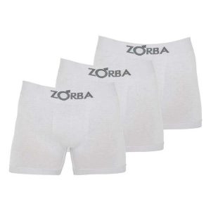 Kit com 3 Cuecas Boxer Zorba 781 01-Branco