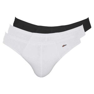 Kit com 3 Cuecas Slip Zorba 772 Branco-Preto