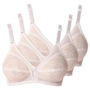 Kit com 3 Sutiãs Sustentação Colonial Demillus 61383/78383 Taça B Branco