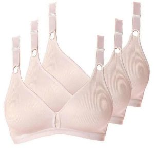 Kit com 3 Sutiãs sem Aro e sem Bojo Demillus 61196/61096 Taça B Branco