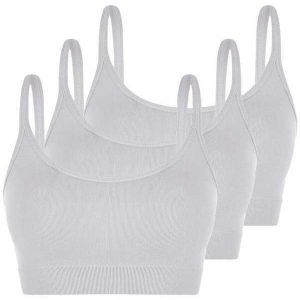 Kit com 3 Tops sem Aro e sem Bojo Loba 41018-001 Branco