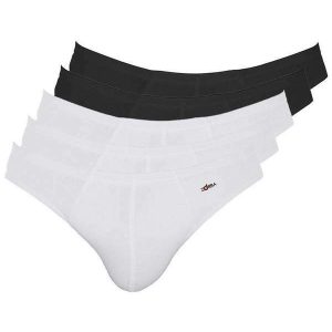 Kit com 5 Cuecas Slip Zorba 772 Branco-Preto
