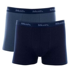 Kit/2 Cueca Boxer Mash 110.04 Cotton Az08-Azul-Marinho