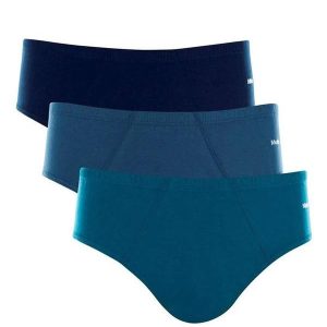 Kit/3 Cueca Slip Mash 010.20 Az07-Marinho/Azul/Azul