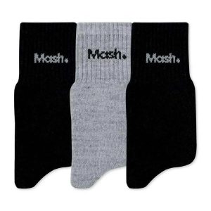 Kit/3 Meia Mash 202.05 Pt01-Preto/Cinza/Preto