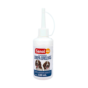 Loção Limpa Orelhas Cães e Gatos Sanol - 100 ml