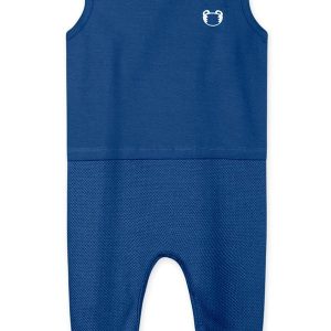 Macacão Curto Antiviral com Babador Menino Bebê