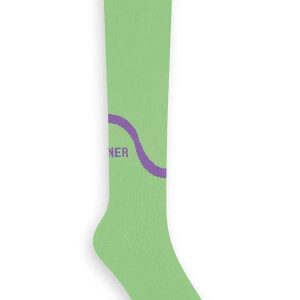 Meia 3/4 Compressão Selene 4750-001/002 738-Verde-Fluor-Violeta-Fluor